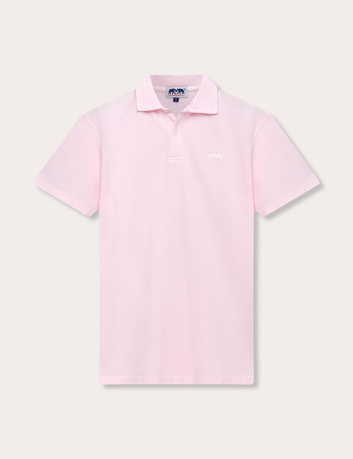 Men's Pastel Pink Pensacola Polo Shirt - Elegant light power pink, perfect for days in paradise.