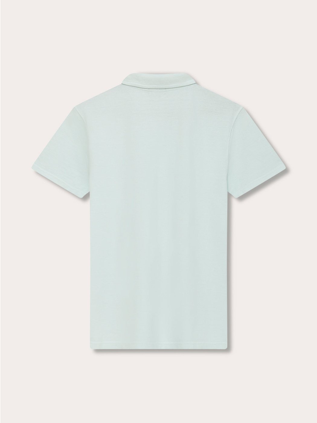 Men's Sea Air Pensacola Polo Shirt in pastel hue, back view.