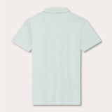 Men's Sea Air Pensacola Polo Shirt in pastel hue, back view.