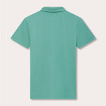 Men's Riviera Green Pensacola Polo Shirt back view, featuring a classic collar and short sleeves.