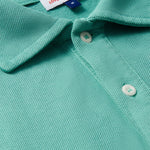 Men's Riviera Green Pensacola Polo Shirt with two-button placket and classic collar.