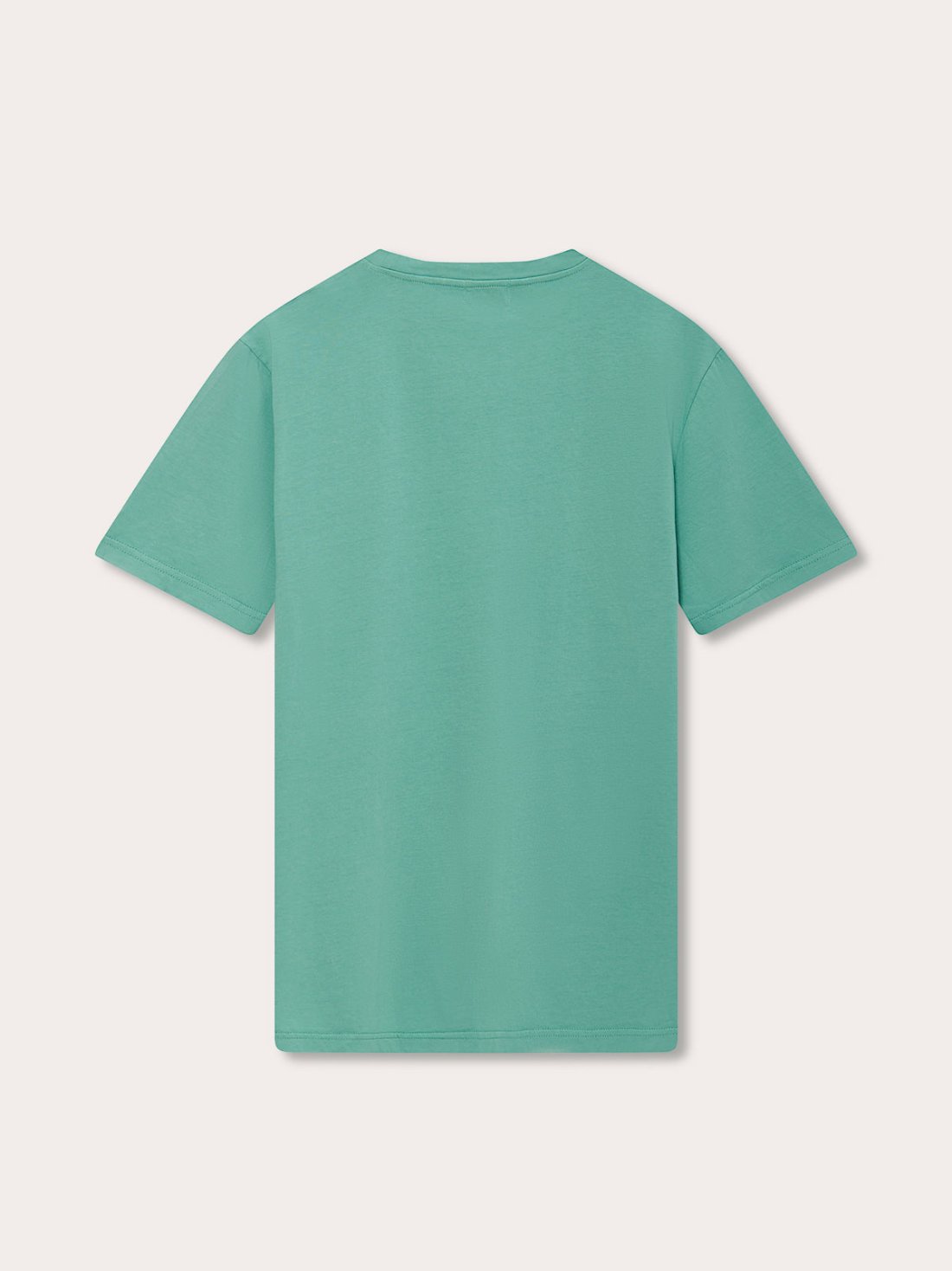 Men's Riviera Green Lockhart T-Shirt in 100% cotton, back view.