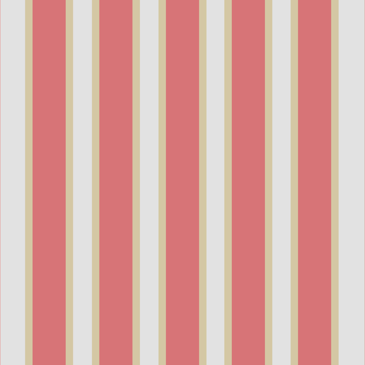 Vertical striped pattern featuring alternating stripes of dusty rose pink, white, and warm beige.