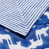 Cotton Tablecloth - Elephant Palace Blue