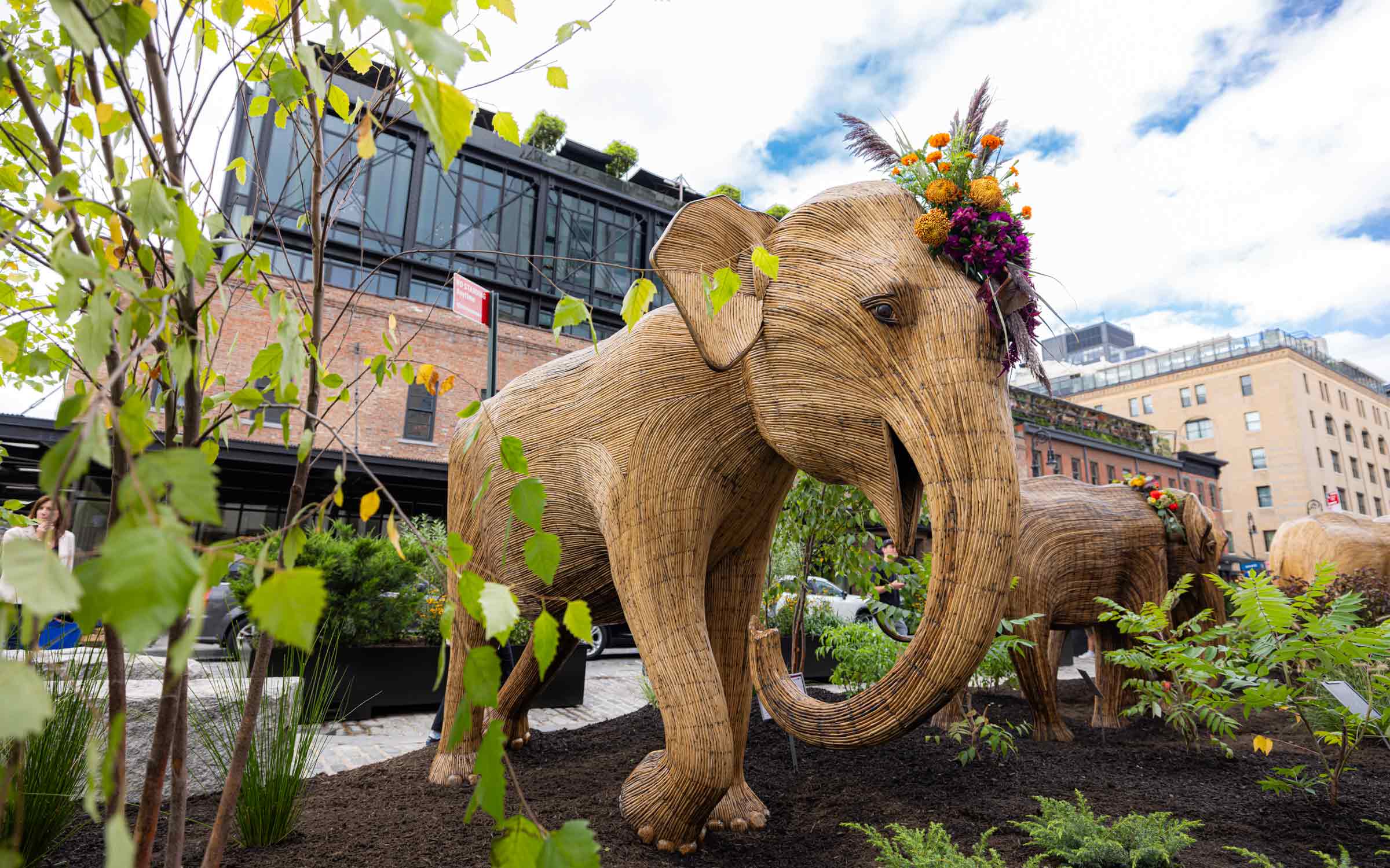 The Great Elephant Migration New York  art installation