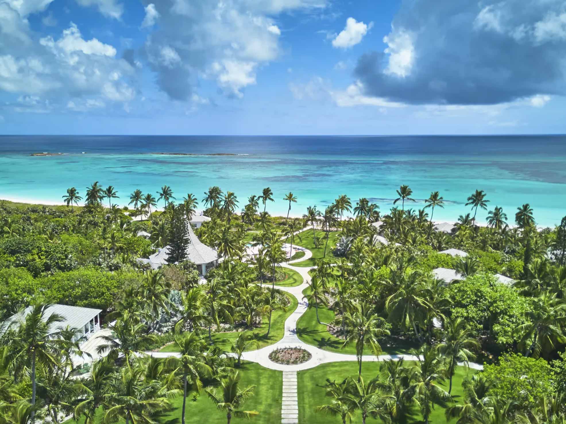 Aerial view of The Potlatch Club, The Bahamas