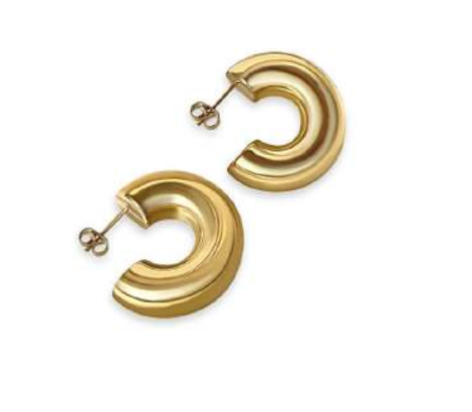 Anisa Sojka - The Gold Juliet Chubby Hoop Earrings