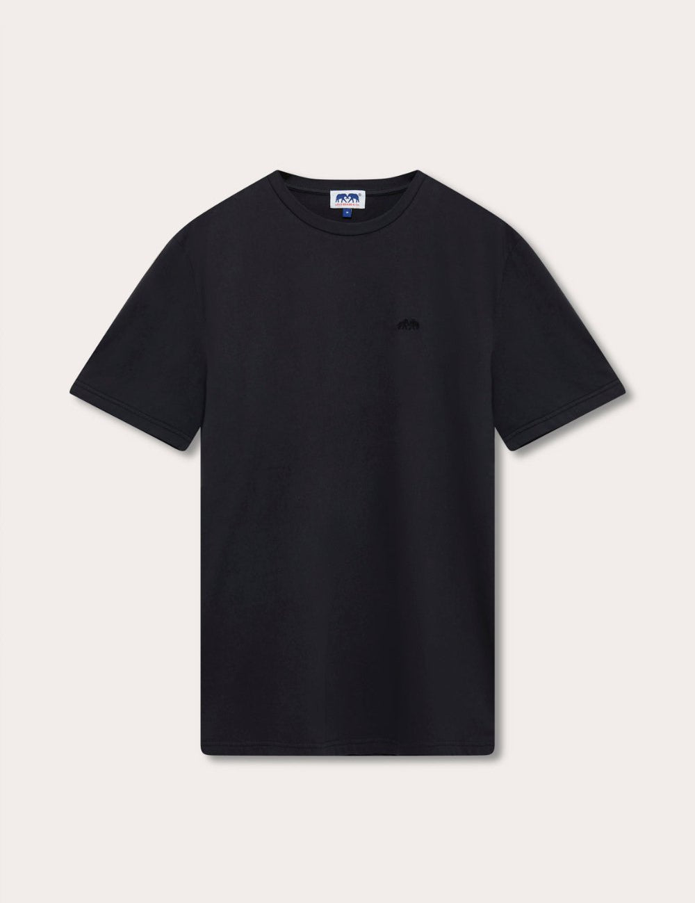 Men's Volcanic Black Lockhart T-Shirt made from 100% organic cotton, offering a classic fit and breathable comfort.