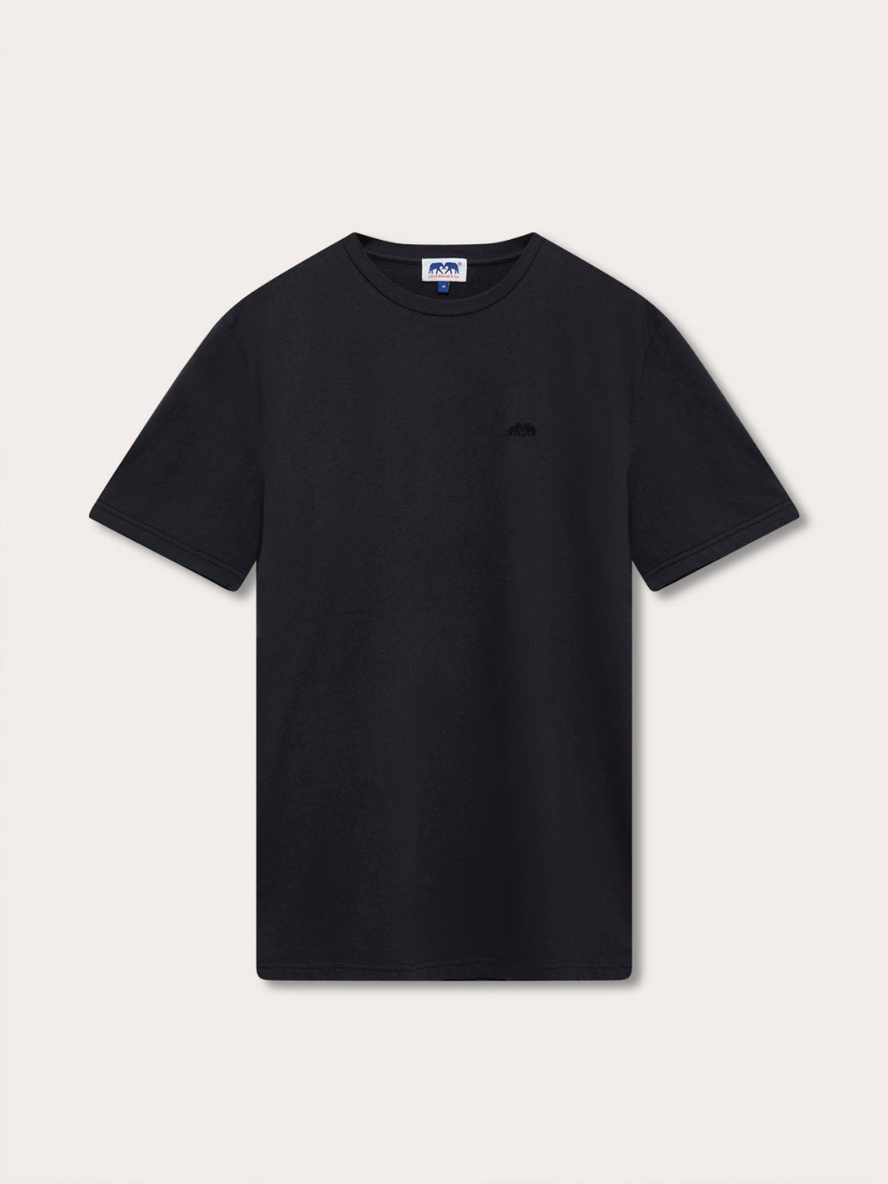 Men's Volcanic Black Lockhart T-Shirt made from 100% organic cotton, offering a classic fit and breathable comfort.