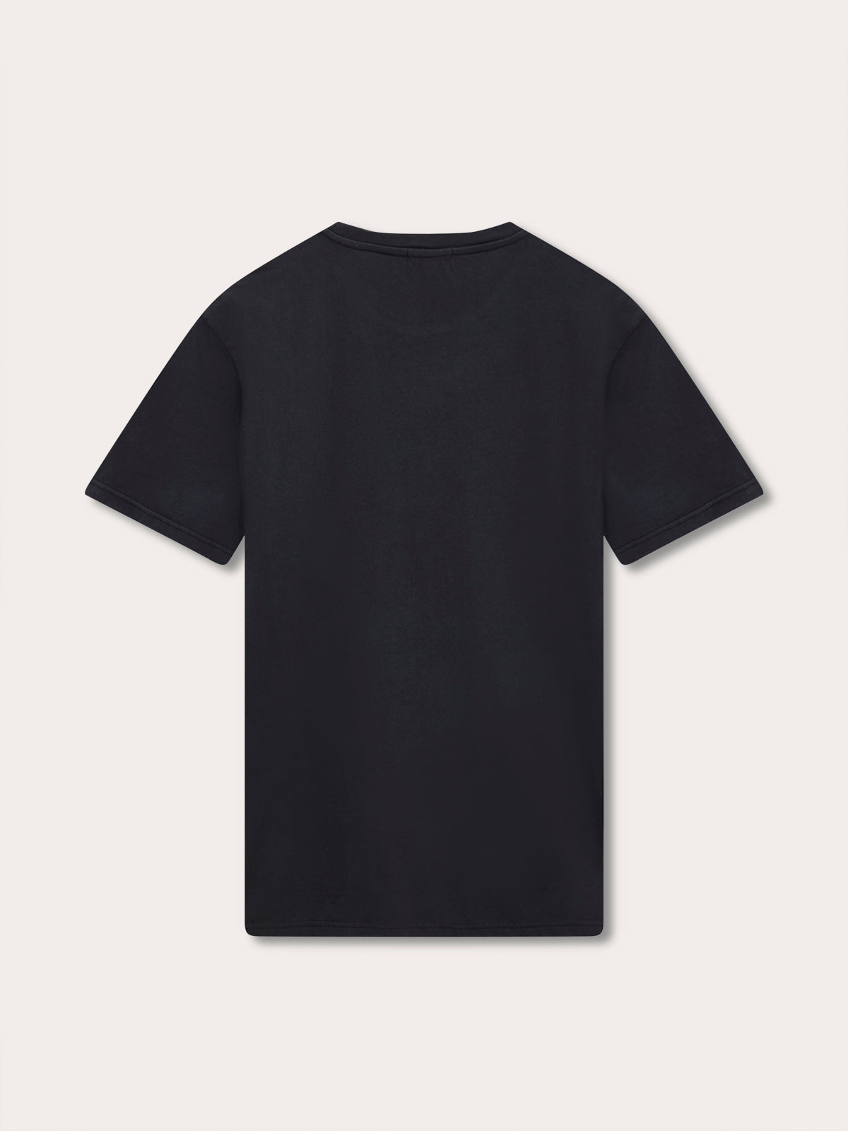 Men's Volcanic Black Lockhart T-Shirt crafted from 100% organic cotton, back view