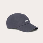 Mens Washed Navy Finley Cap made from 100% linen with an embroidered logo.