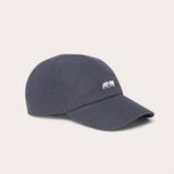 Mens Washed Navy Finley Cap made from 100% linen with an embroidered logo.