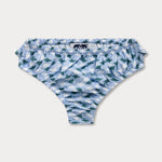 Girls Which Way to the Tropics Calabash Baby Bottoms with green and blue foliage print.