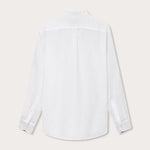 Men's White Go With The Flow Maycock Linen Shirt - Back View