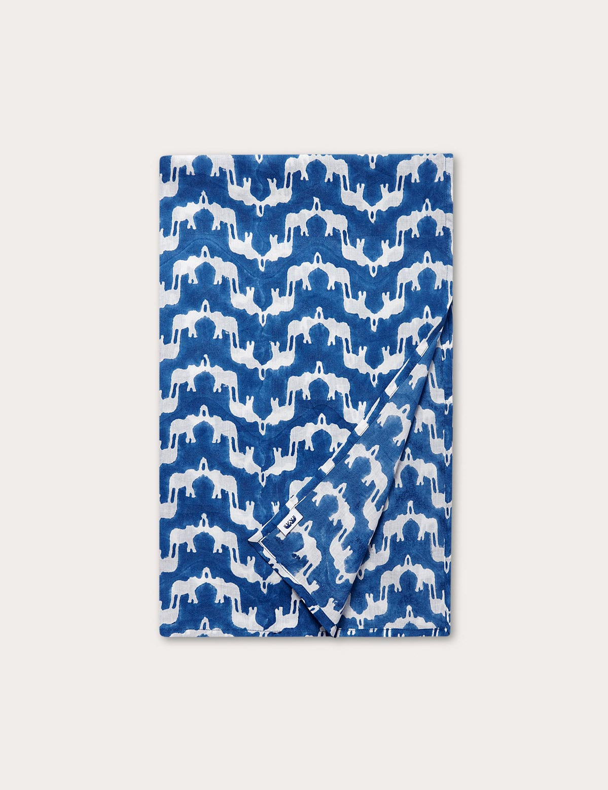 pattern view of Womens Elephant Palace Blue Yuma Cotton Scarf