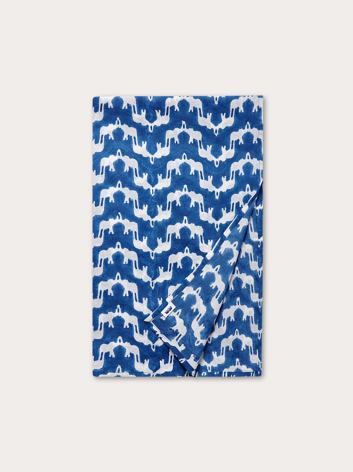 pattern view of Womens Elephant Palace Blue Yuma Cotton Scarf