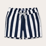 Boys Navy Candy Stripe Staniel Swim Shorts