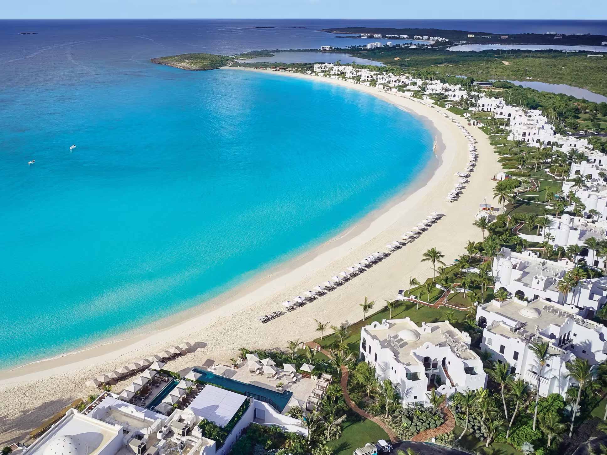 Cap Juluca Aerial view shwoing sea and the resort