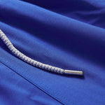 Close-up view of Boys Majorelle Blue Staniel Swim Shorts with drawstring.