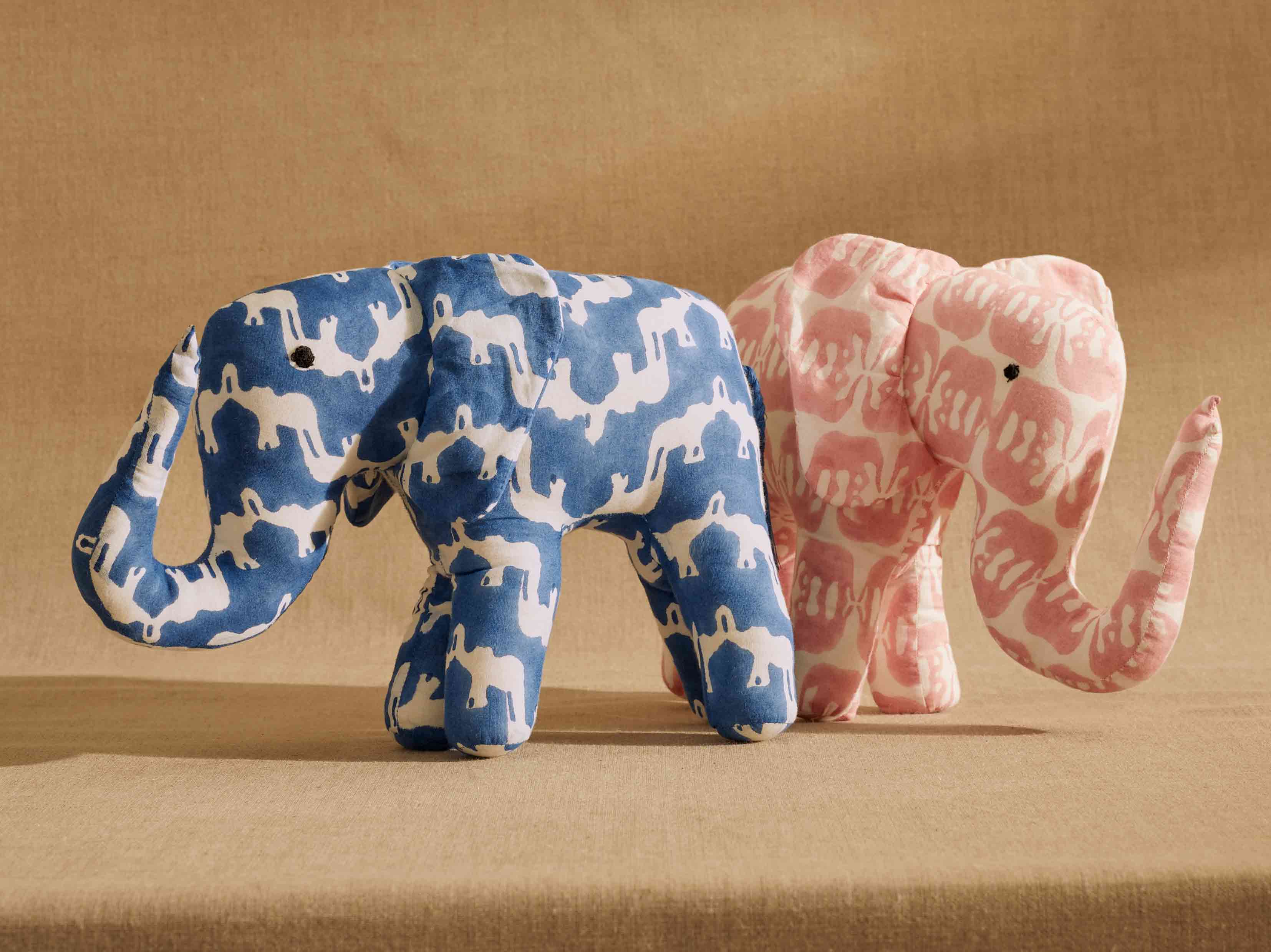 elephant stuffed toys as a part of the great elephant migration range. 