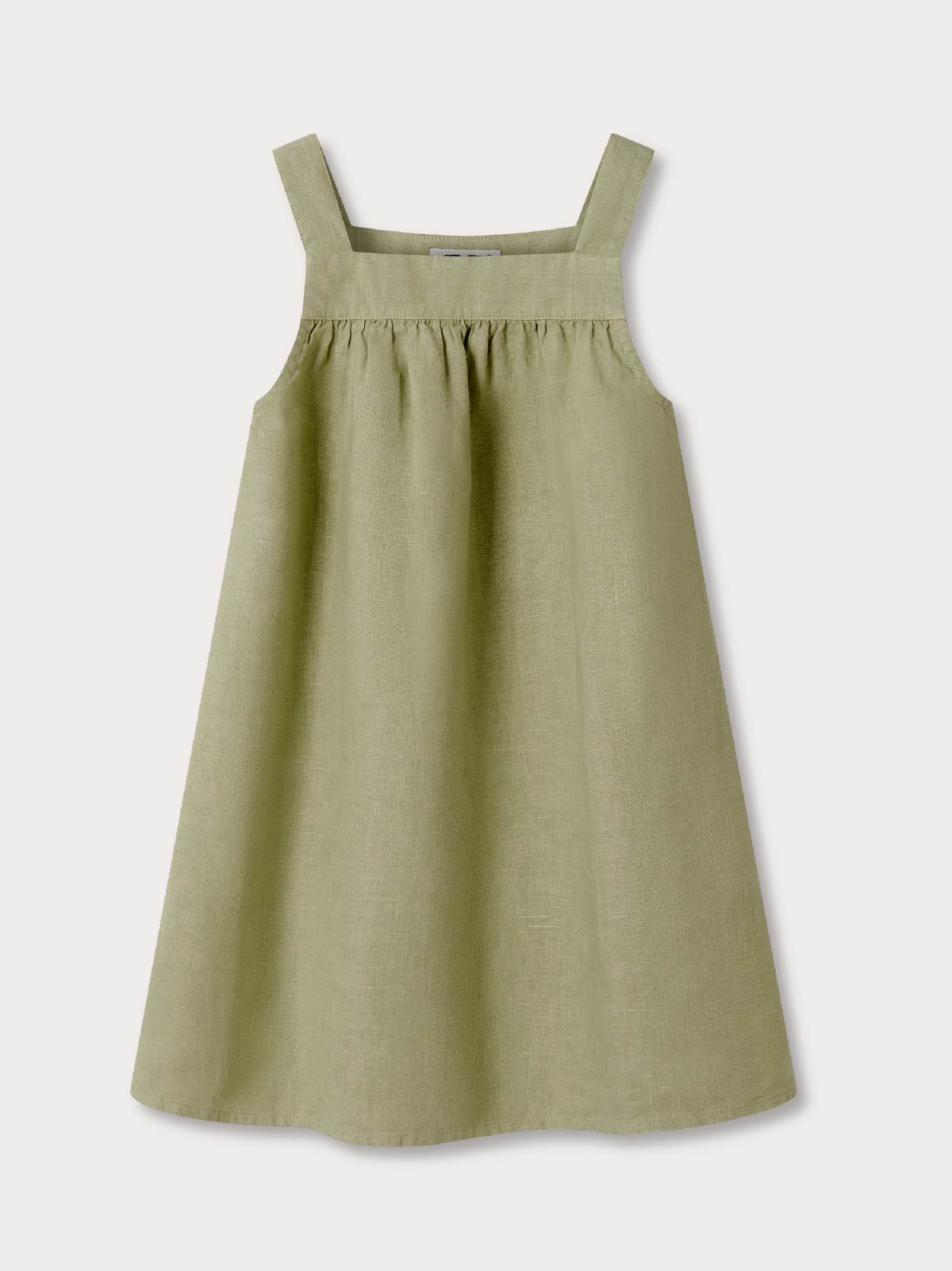 Front view of kids a-line beach dress.