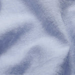 Close-up of 100% linen fabric of Kids Sky Blue Joulter Linen Shorts.