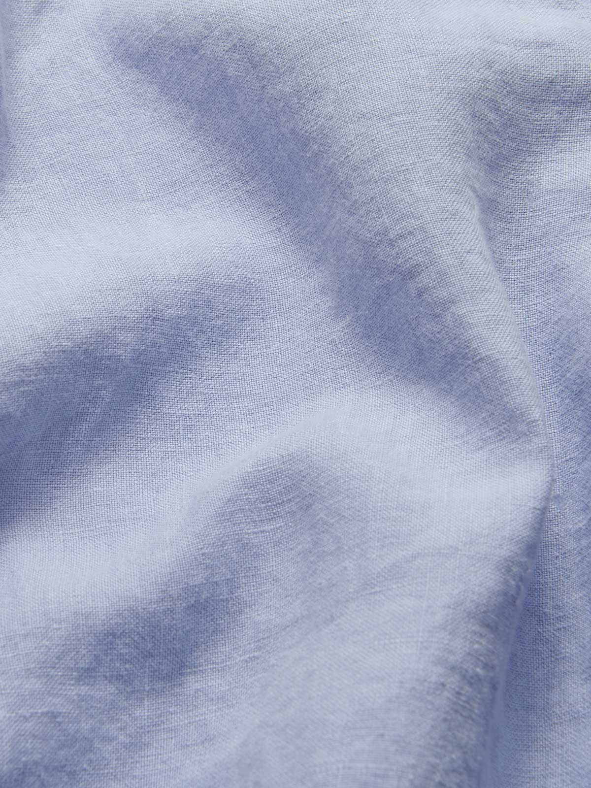 Close-up of 100% linen fabric of Kids Sky Blue Joulter Linen Shorts.