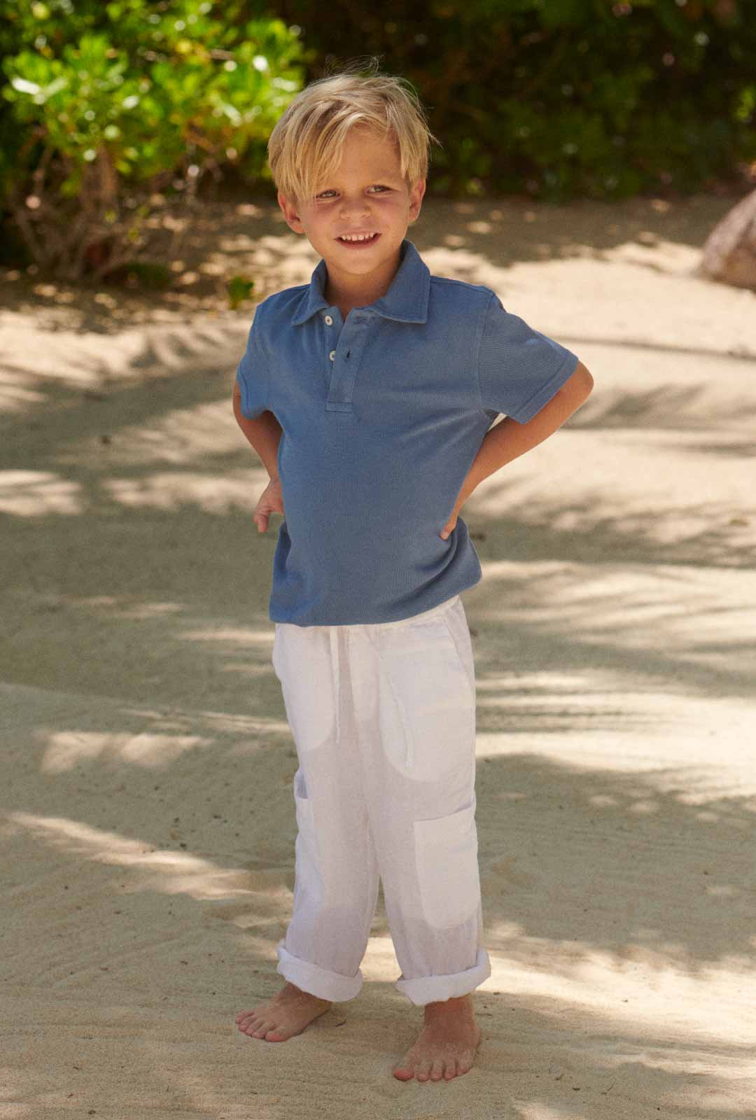 collection of kids linen trousers