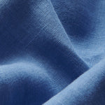 linen trousers men navyclose-up. Close up of the fabric used in Love Brand mens linen clothing.