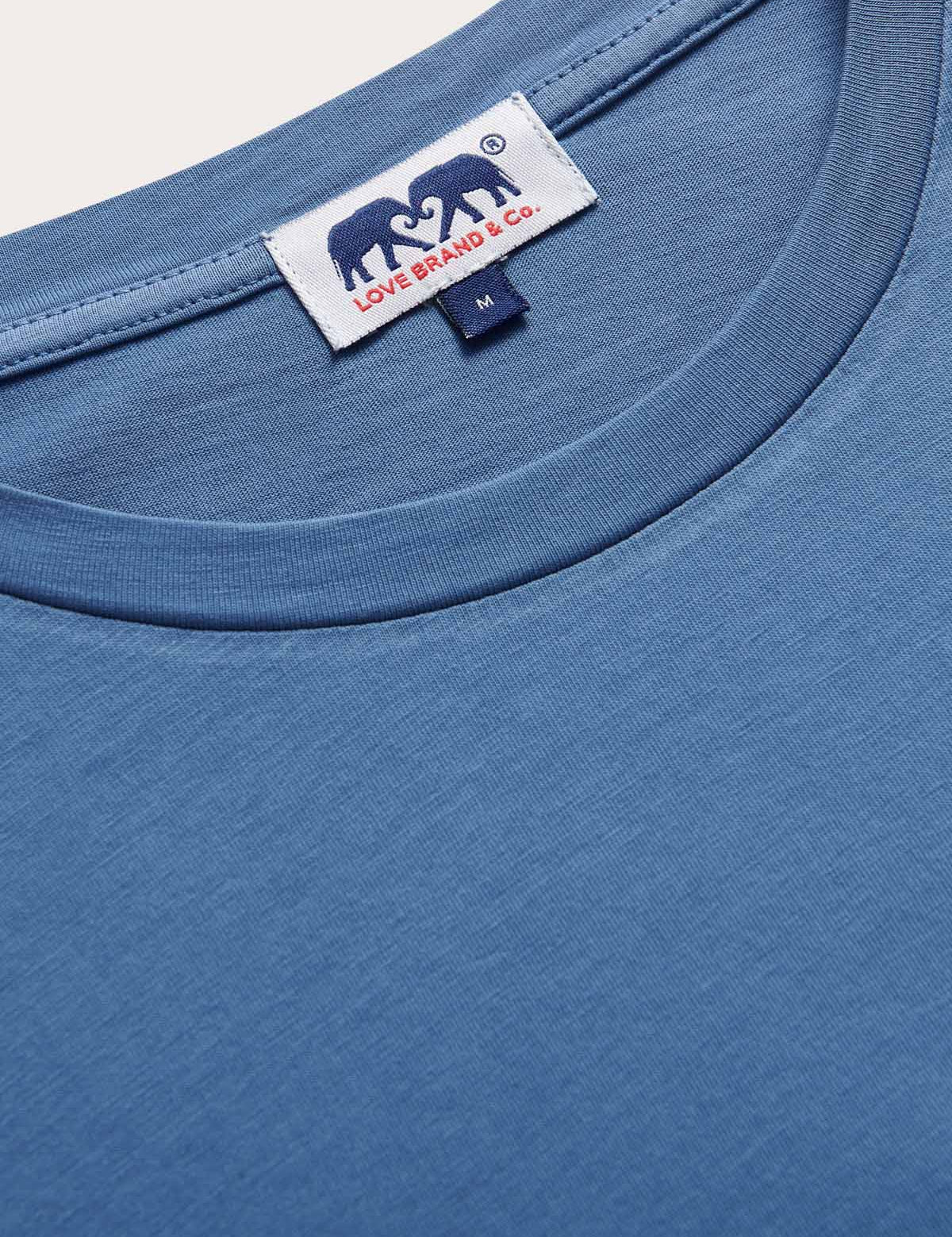 Deep Blue Lockhart Men's 100% Cotton T-Shirt Close-Up