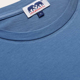 Deep Blue Lockhart Men's 100% Cotton T-Shirt Close-Up