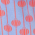 Pattern of orange lanterns on a light blue background