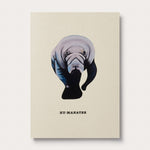 The Great Elephant Migration manatee Greeting Card featuring 'hu-manatee' text.