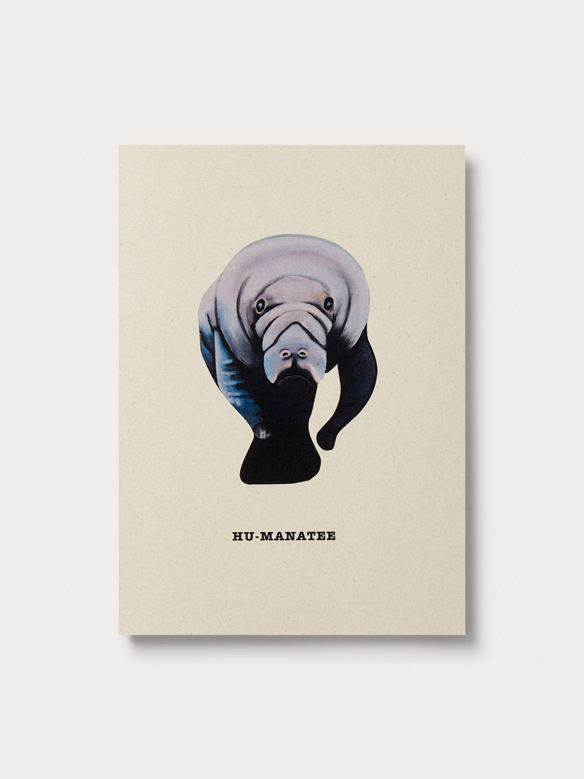 The Great Elephant Migration manatee Greeting Card featuring 'hu-manatee' text.