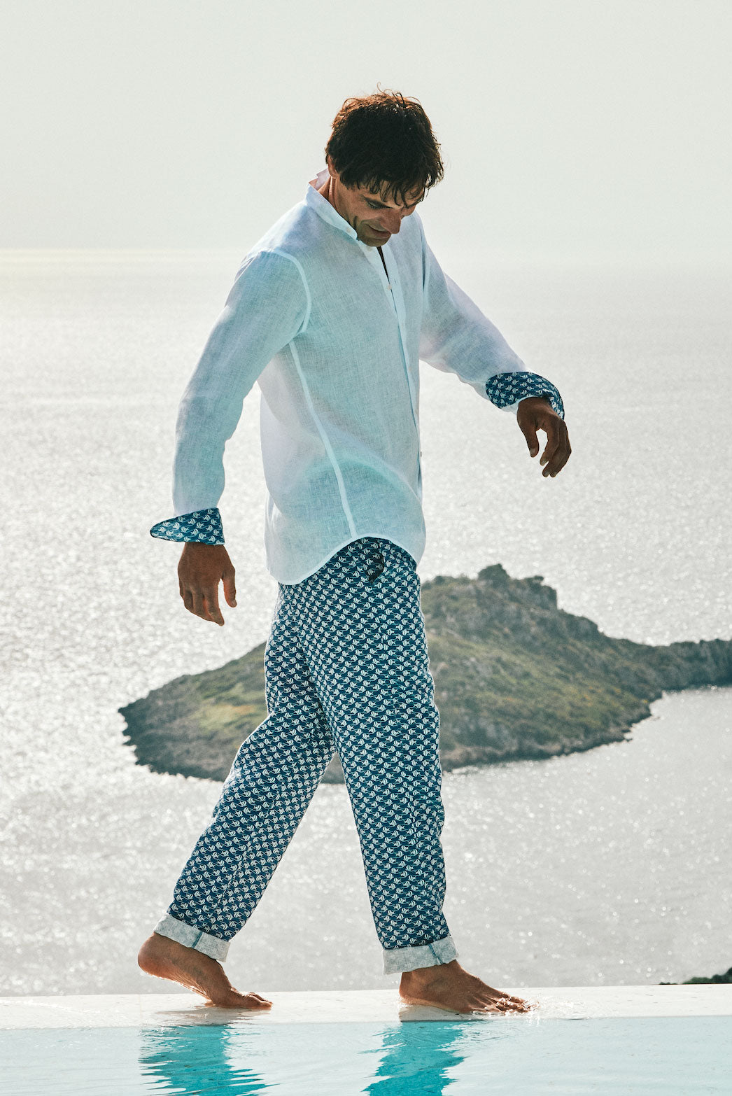 Mens Go With The Flow  Eleuthera Linen Trousers