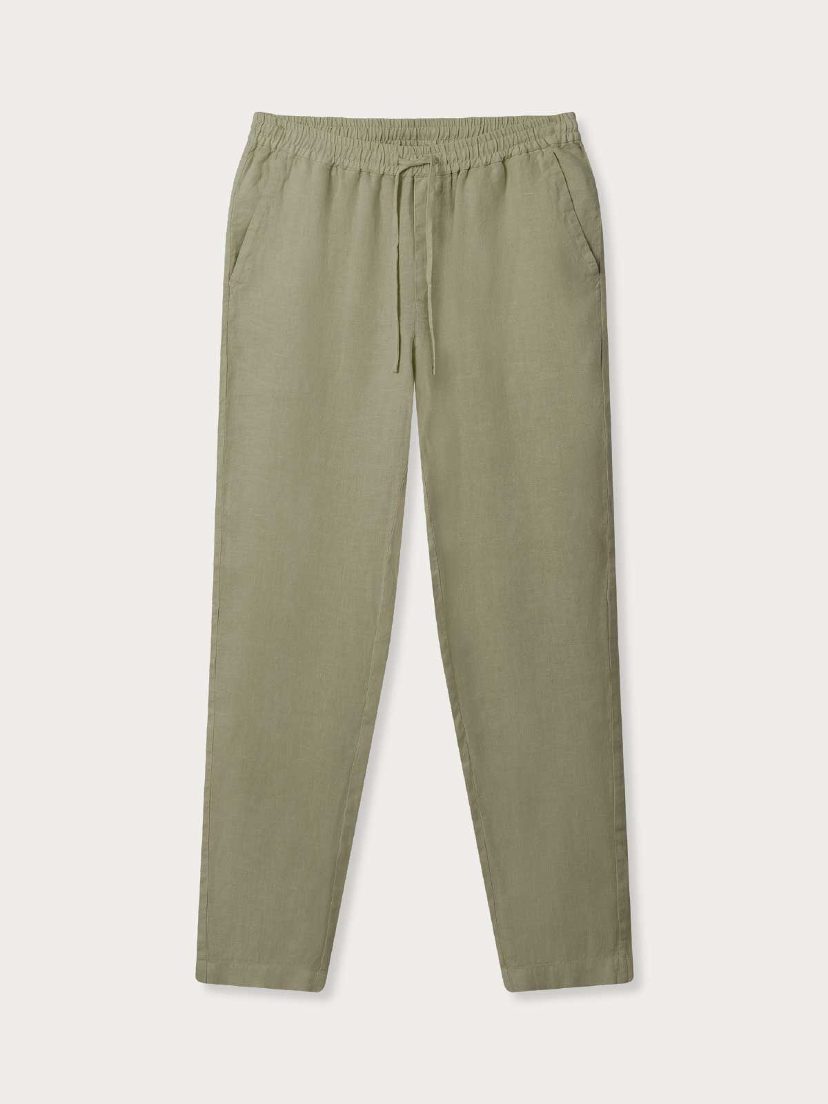 Green pants on a white background