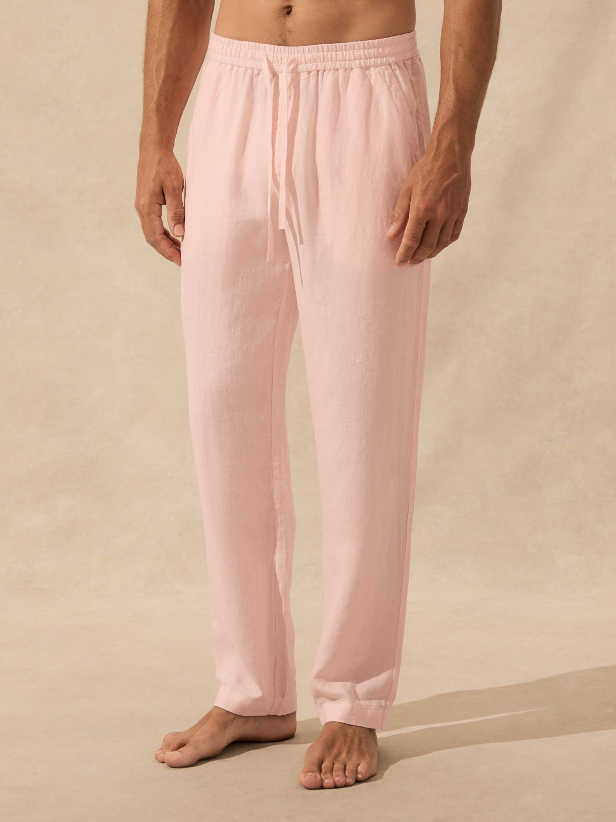 Men's Pastel Pink Eleuthera Linen Trousers – LOVE BRAND & Co.