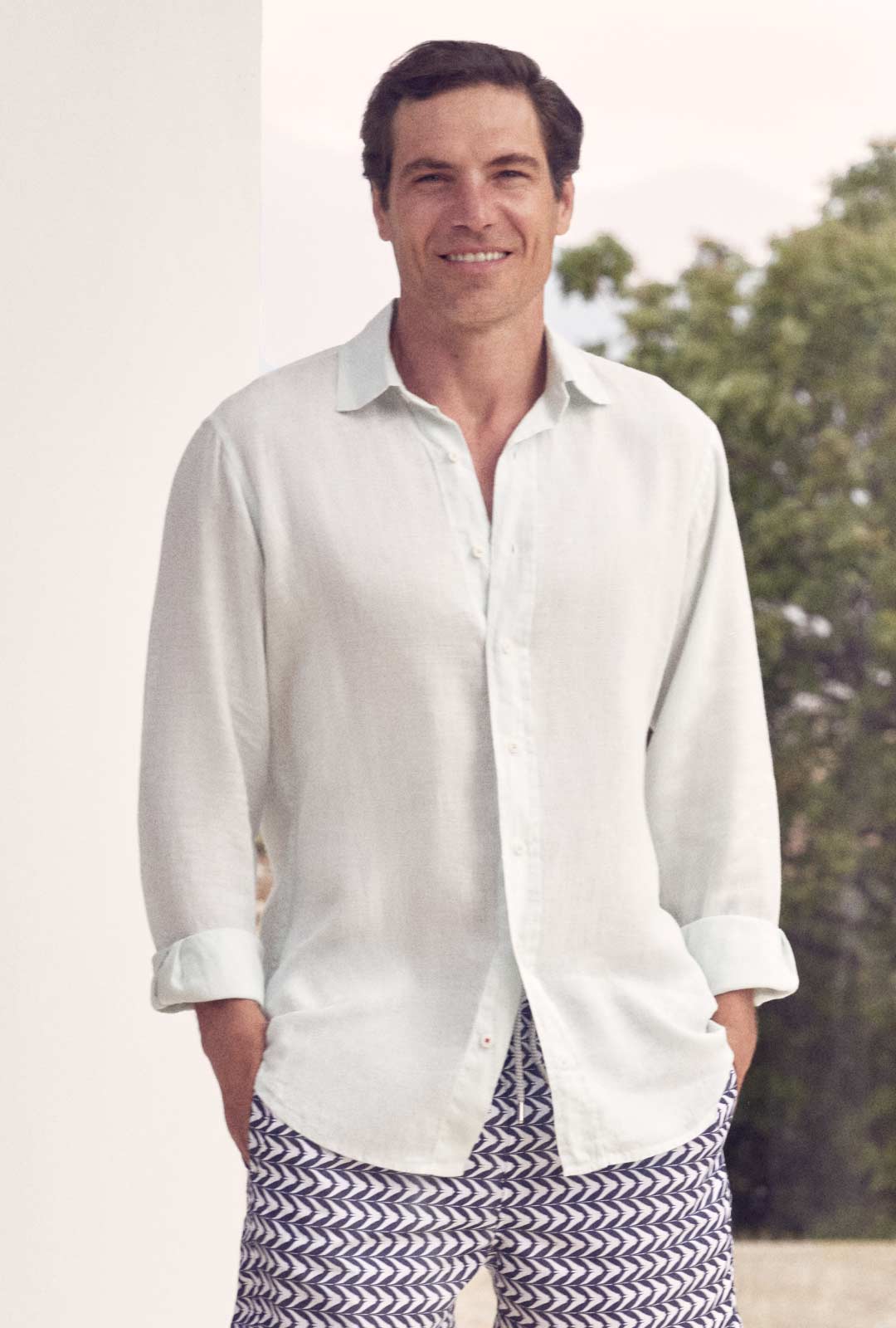 mens linen shirts white abaco HS24