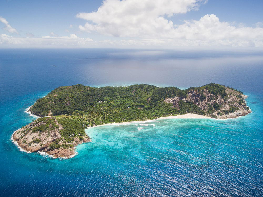North Island Seychelles aerial view