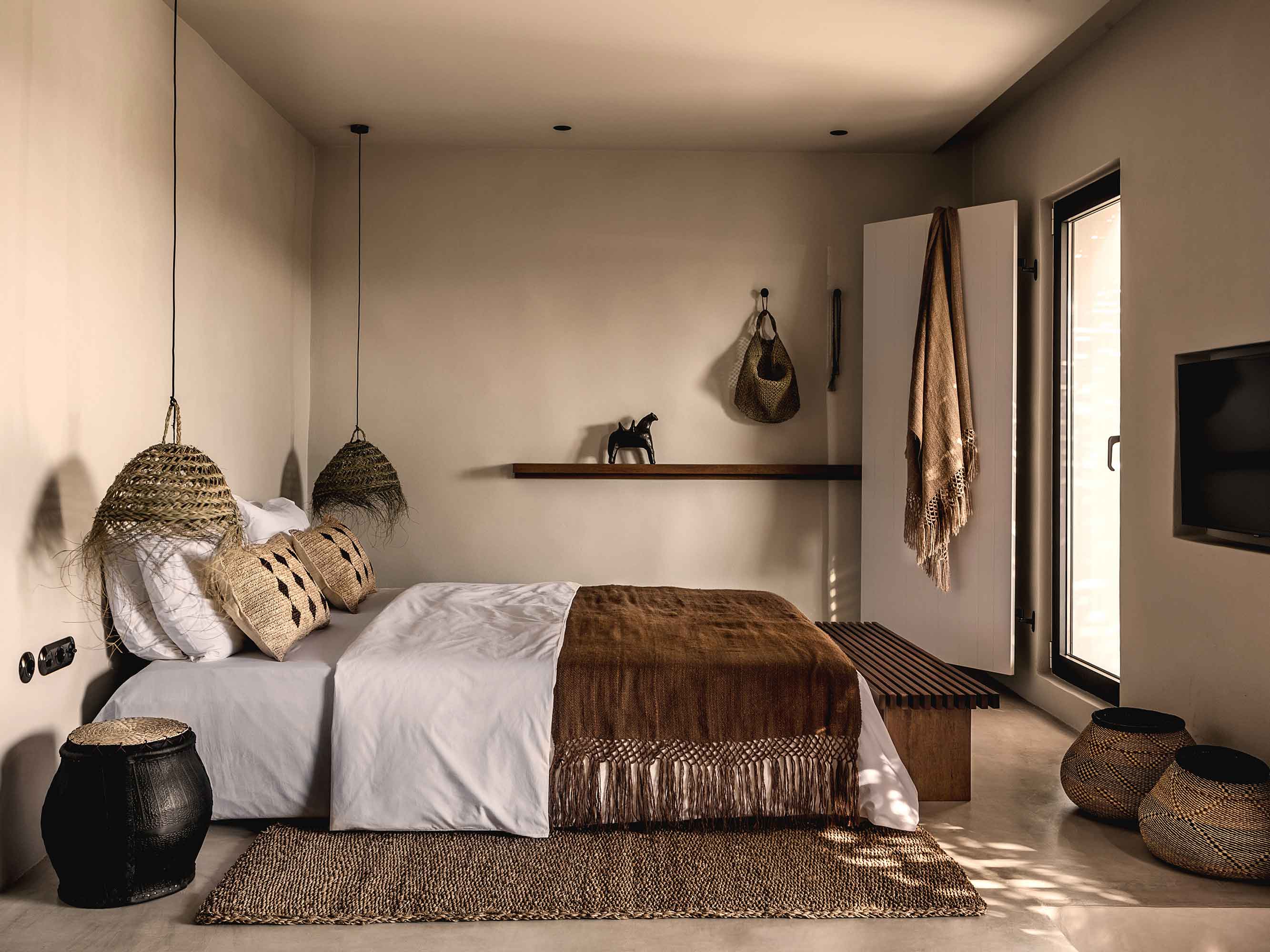 Bedroom interior of OKU Kos accommodation