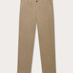 Beige linen pants with handy pockets.