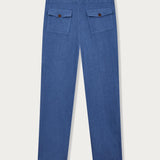 Pantalon en lin bleu foncé Randall pour homme