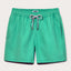 Men's Sicilian Green Staniel Swim Shorts made from 100% recycled, quick-drying material. Plain swim shorts featuring an adjustable waistband and vibrant green color inspired by Sicily's natural beauty.