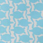 Swim shorts swatch of blue turtle patterned fabric