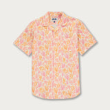 Men's Orange Crazy Coral Arawak Linen Shirt