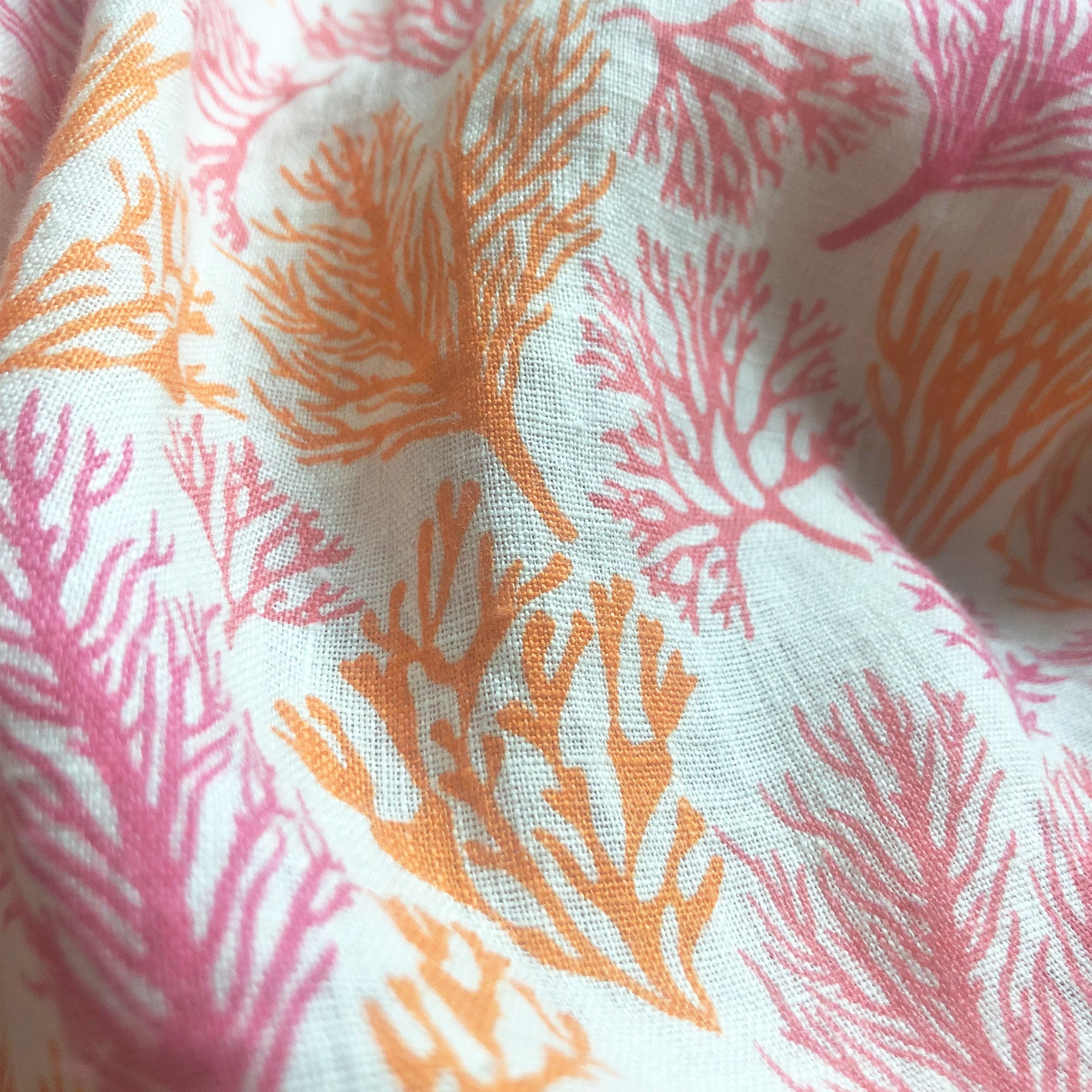 arawak-mens-linen-shirt-crazy-coral-orange-detail