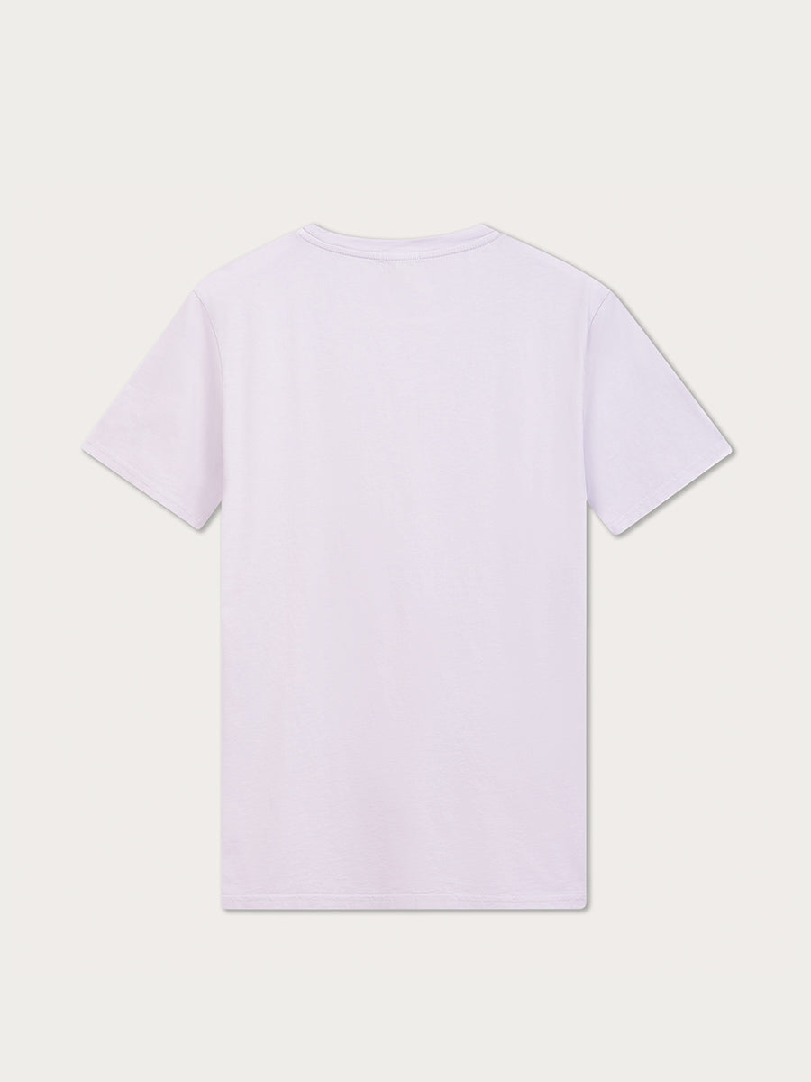 Men's Lavender Lockhart T-Shirt in Organic Cotton Pique, Back View