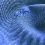 Close-up view of the detailed stitching on the Men's Majorelle Blue Pensacola Polo Shirt.