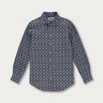 Men's Going Gecko Abaco Linen Shirt featuring a unique layered gecko print design, made from 100% soft and breathable linen.