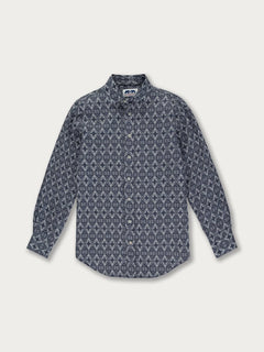 Men's Going Gecko Abaco Linen Shirt featuring a unique layered gecko print design, made from 100% soft and breathable linen.